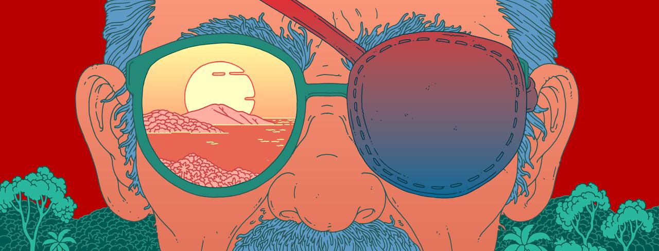 Illustration of face with an eye patch
