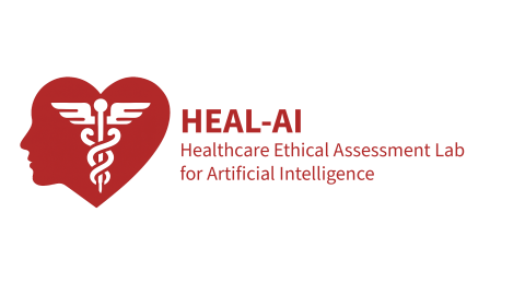 Heart with a medical cross and face on the side