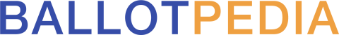 The word "Ballotpedia" displayed in a stylized font, with the letters in varying shades of blue and orange.
