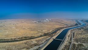 A large aqueduct from overhead