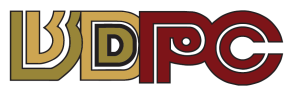 A logo featuring the letters "L," "B," "D," "P," and "C" arranged in a stylized fashion. The letters are composed of bold, curved lines in shades of gold and maroon. The design features overlapping elements and inner outlines, giving it a dynamic and modern look.