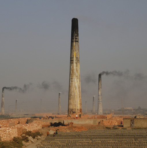 Polluting smokestacks