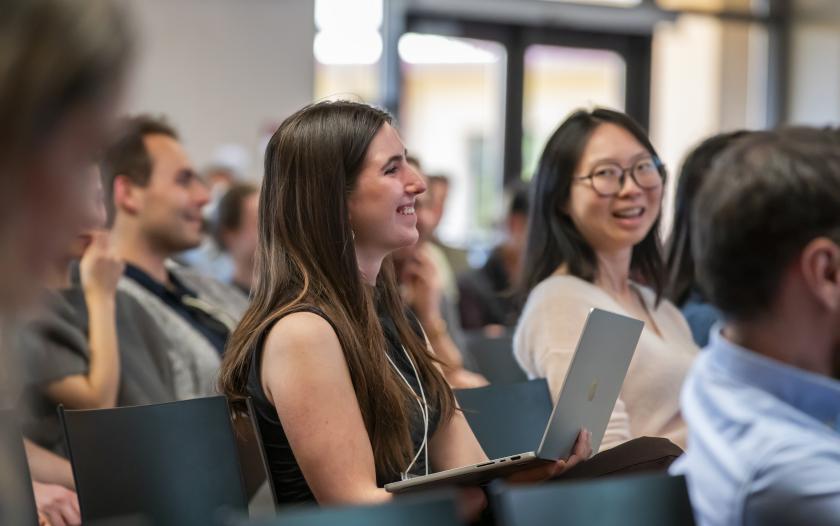 person paying attention in a classroom
