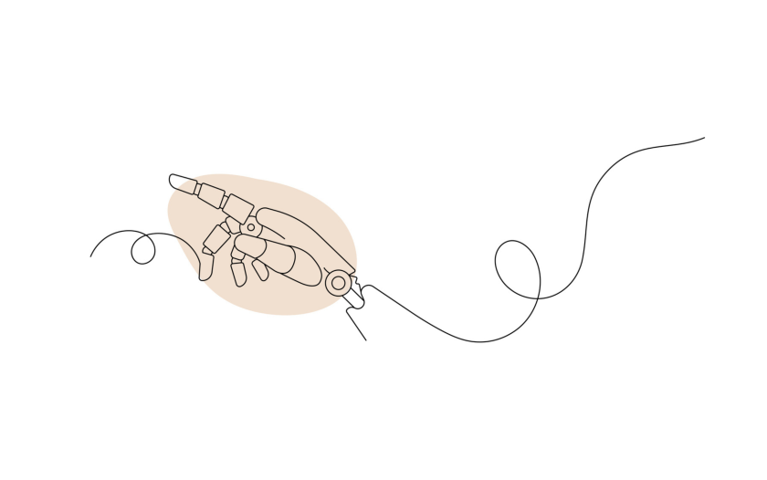 line drawing of hand